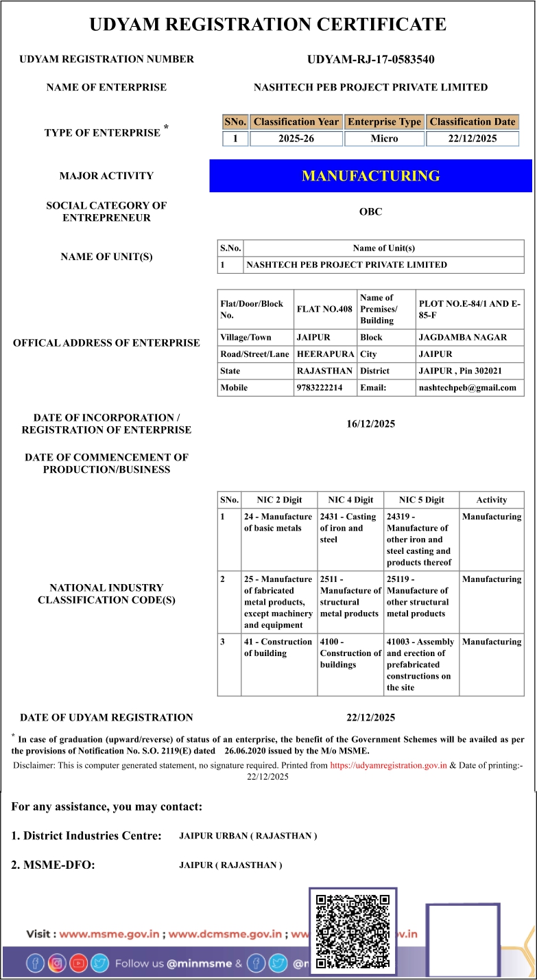 Nashtech PEB Certificate 2